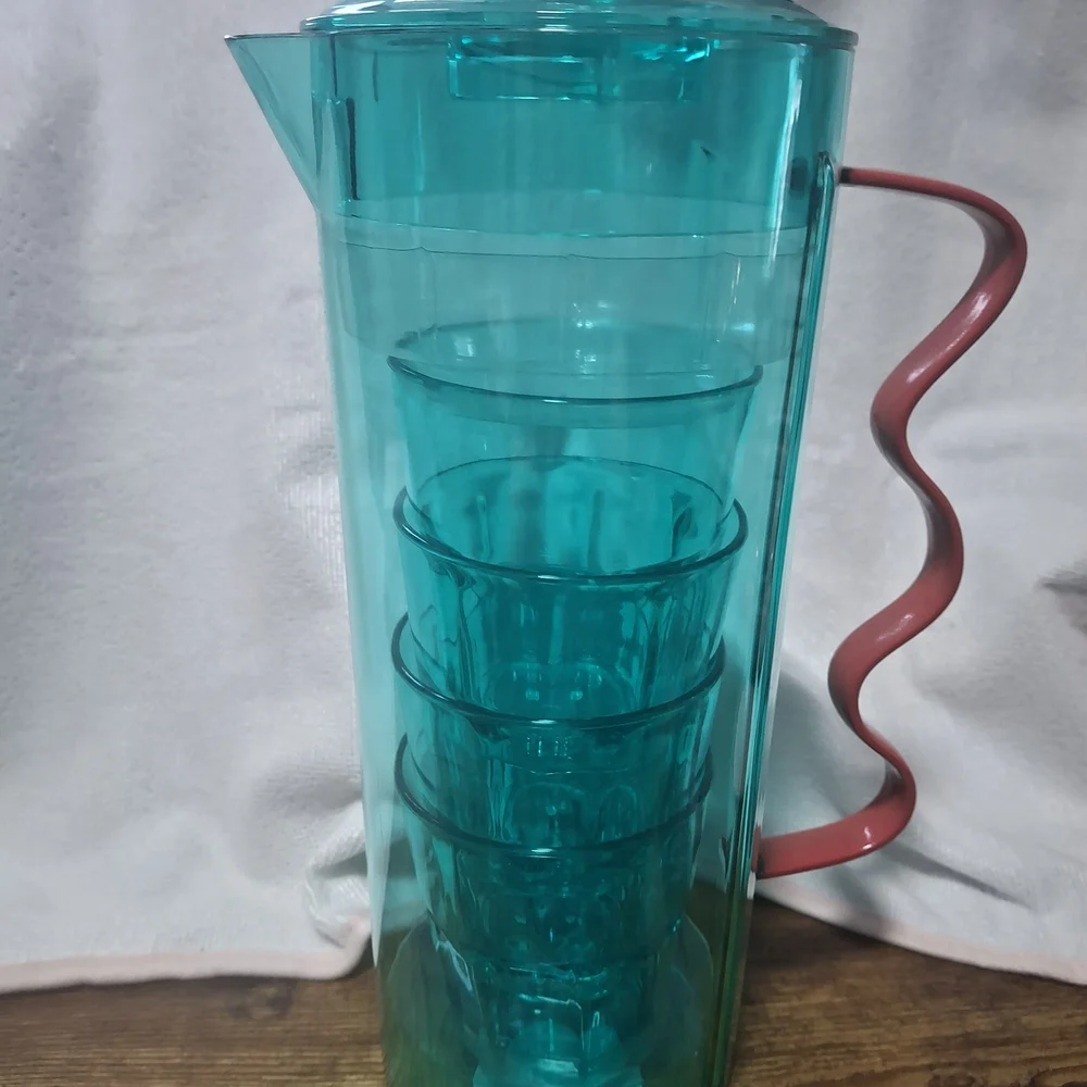 Aqua Pitcher and Tumbler Set